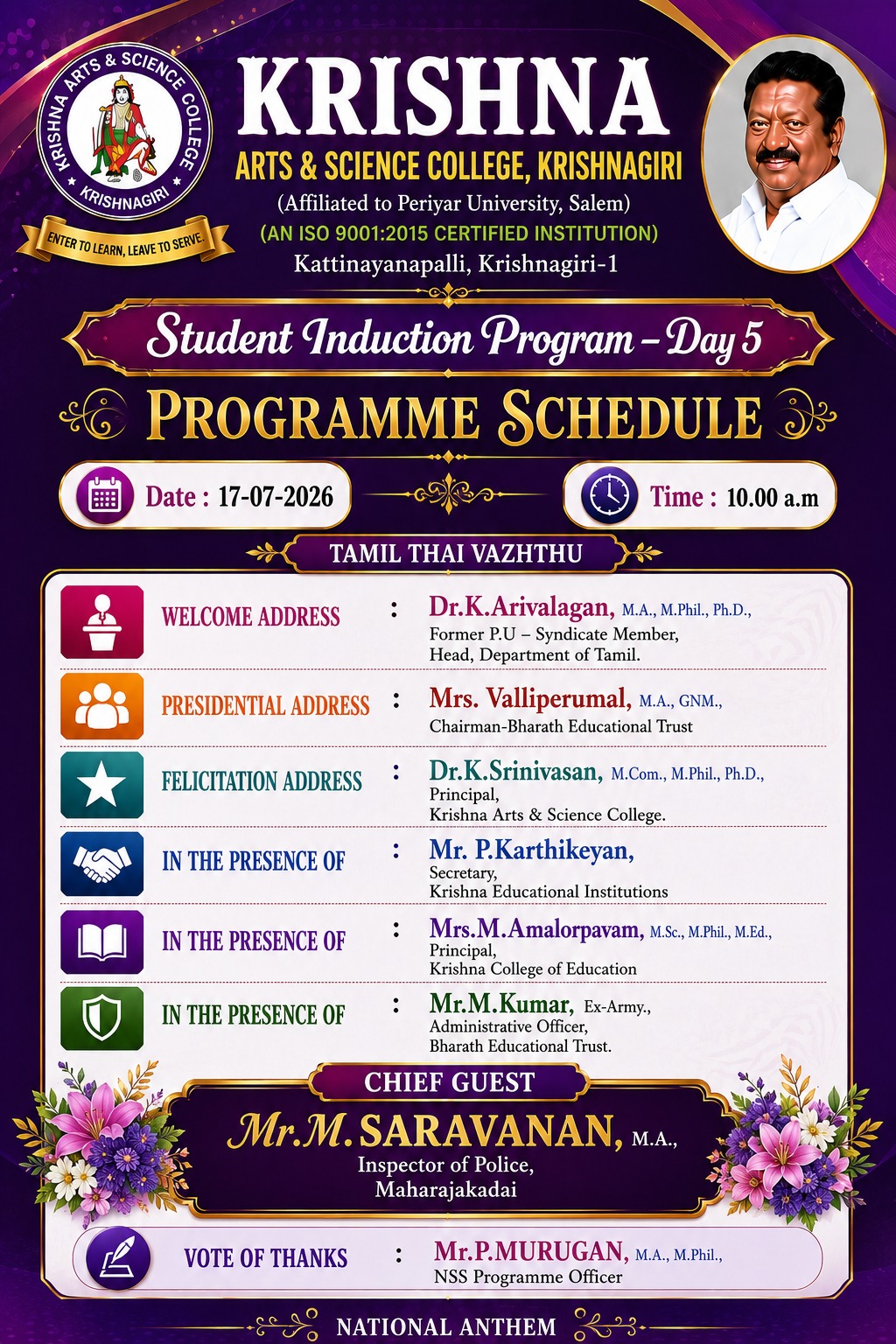Student Induction Programme - Day 5