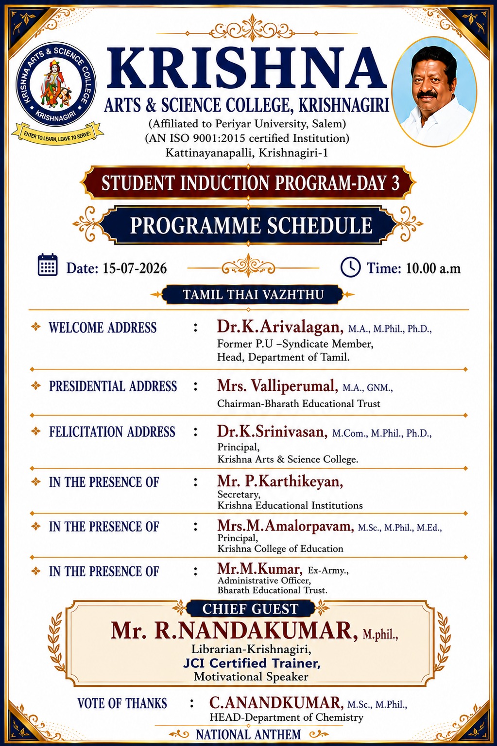 Student Induction Programme - Day 3