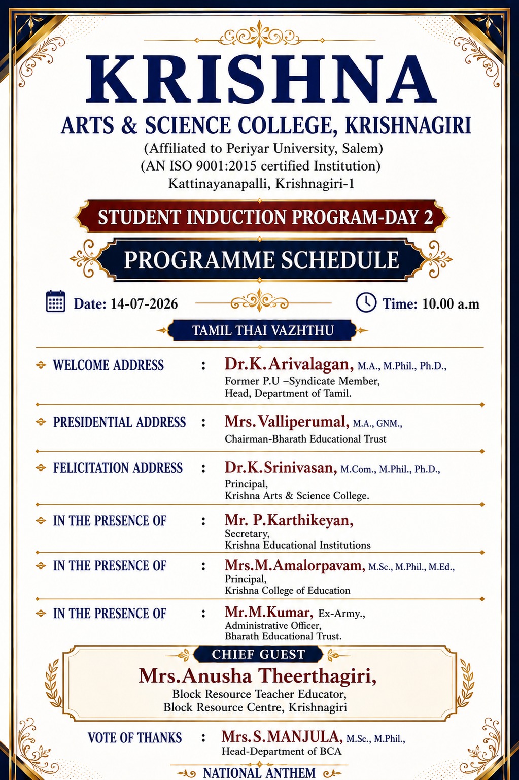 Student Induction Programme - Day 2